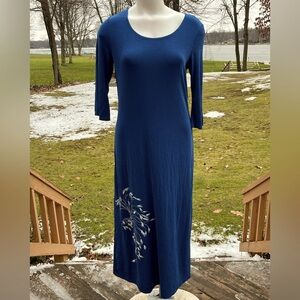 Vintage 90’s Carolyn Strauss midi stretch dress S